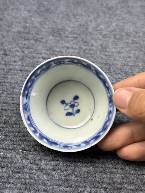 古玩陶瓷青花牡丹花卉紋杯拍賣，當(dāng)前價格599元