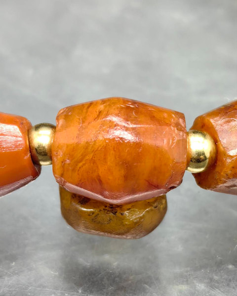 古玩玉器3000-4000 年高古紅瑪瑙手鏈拍賣,當前價格900元