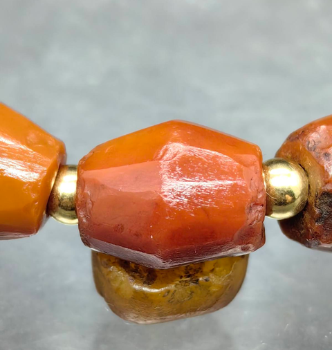 古玩玉器3000-4000 年高古紅瑪瑙手鏈拍賣,當前價格900元