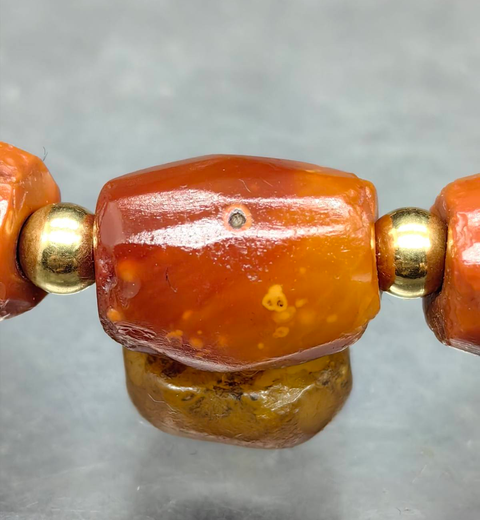 古玩玉器3000-4000 年高古紅瑪瑙手鏈拍賣,當前價格900元