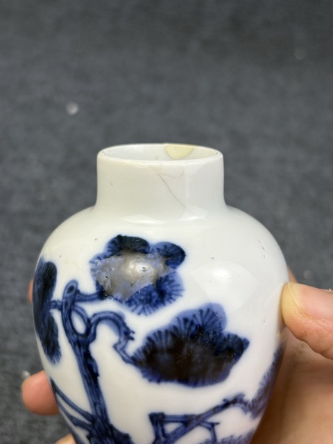 古玩陶瓷青花鶴鹿同春紋梅瓶拍賣，當前價格1088元