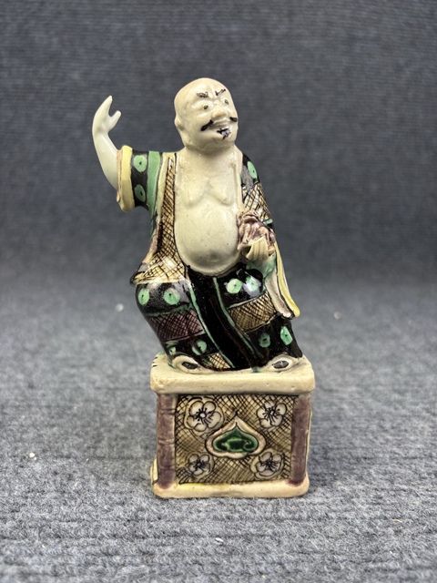 古玩陶瓷素三彩人物素像拍賣,當前價格699元