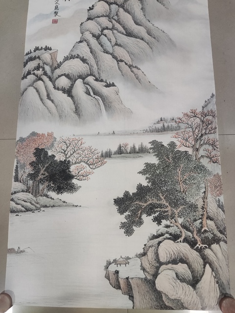 古玩字畫(huà)中書(shū)中美雙協(xié)名家馬大悲 山水拍賣,當(dāng)前價(jià)格488元