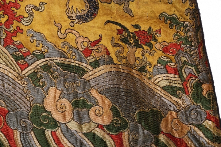 古玩雜項織錦馬甲真品鑒賞圖