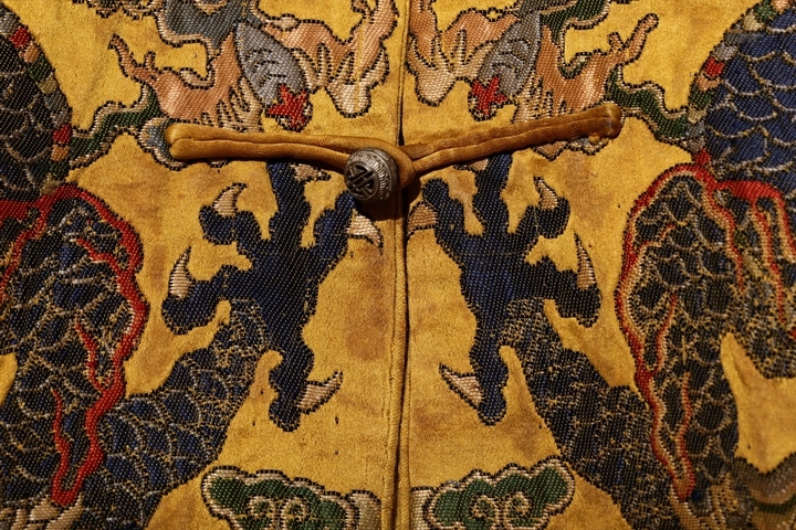 古玩雜項織錦馬甲真品鑒賞圖