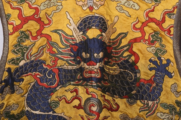 古玩雜項織錦馬甲真品鑒賞圖
