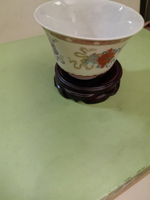 古玩陶瓷粉彩八寶紋仰鐘杯拍賣，當前價格5000元