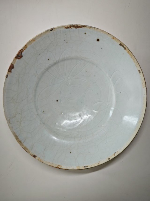 古玩陶瓷南宋青白釉刻花盤拍賣，當前價格7654元