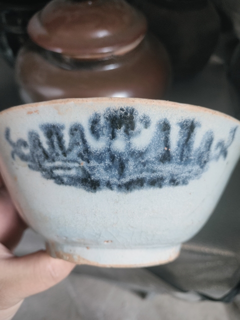 古玩陶瓷清代青花園林山水大碗拍賣，當前價格999元