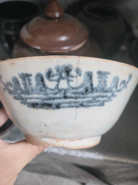 古玩陶瓷清代青花園林山水大碗拍賣，當前價格999元