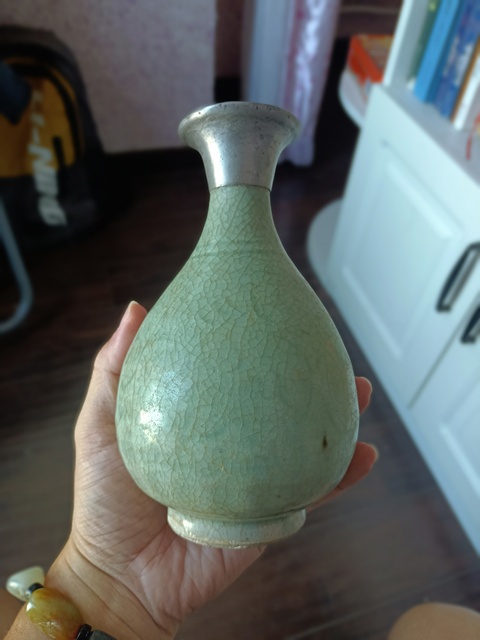 古玩陶瓷龍泉青瓷玉壺春瓶拍賣,當前價格2500元