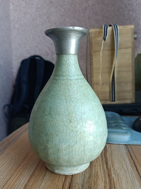 古玩陶瓷龍泉青瓷玉壺春瓶拍賣,當前價格2500元