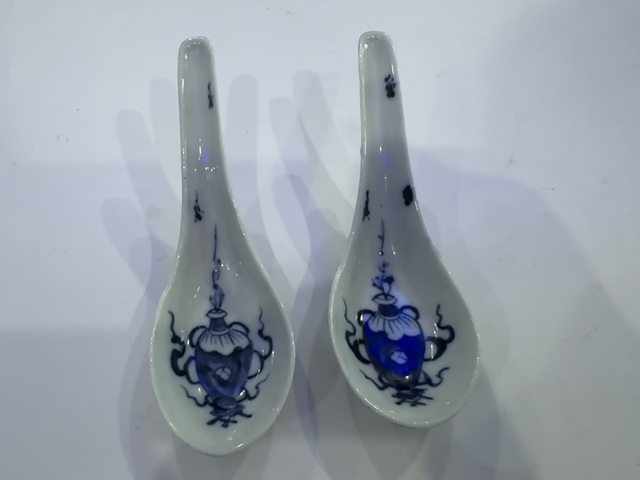 古玩陶瓷博古圖青花湯勺拍賣,當前價格788元