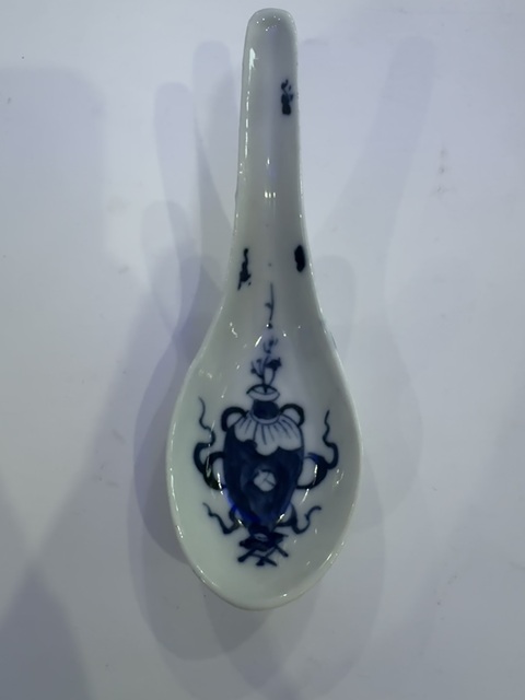 古玩陶瓷博古圖青花湯勺拍賣,當前價格788元