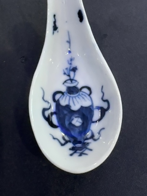 古玩陶瓷博古圖青花湯勺拍賣,當前價格788元