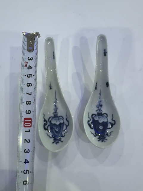 古玩陶瓷博古圖青花湯勺拍賣,當前價格788元