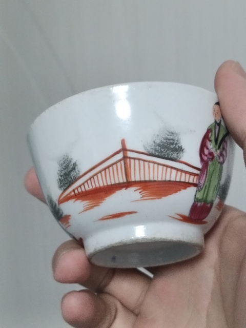 古玩陶瓷廣彩人物故事紋茶碗拍賣,當(dāng)前價格50元