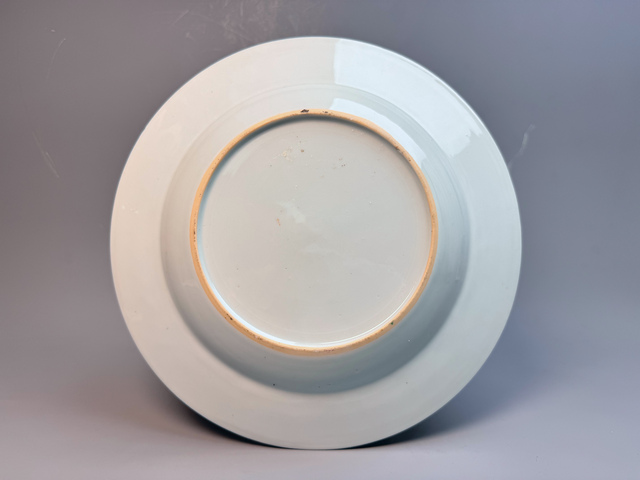 古玩陶瓷清雍正·粉彩花果紋開窗萊菔紋折沿盤拍賣，當前價格186元