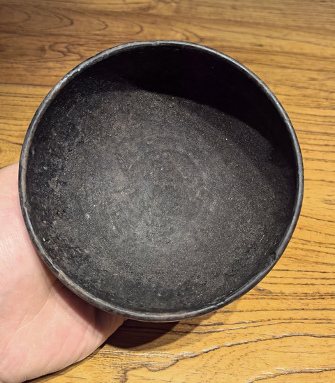 古玩陶瓷元.黑陶茶盞拍賣，當前價格298元
