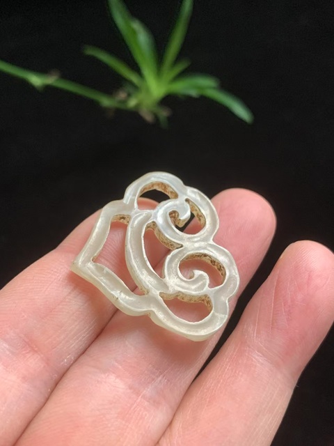 古玩玉器清代和田玉雕“如意佩”拍賣,當前價格4200元