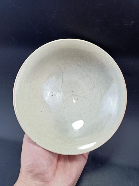 古玩陶瓷元代·青白釉劃花紋碗真品鑒賞圖