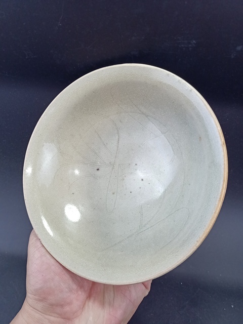 古玩陶瓷元代·青白釉劃花紋碗真品鑒賞圖