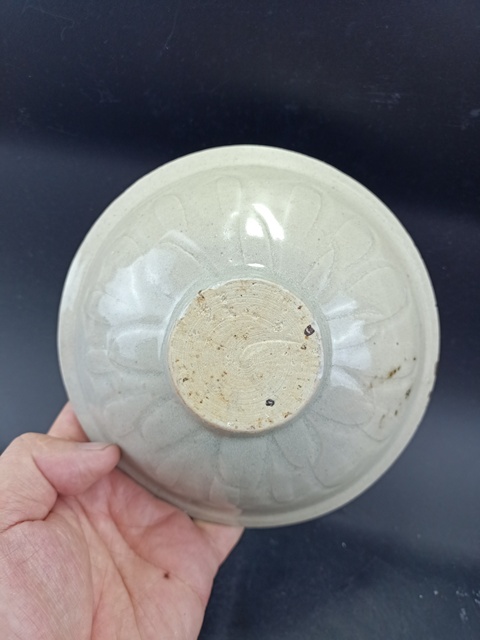 古玩陶瓷元代·青白釉劃花紋碗真品鑒賞圖