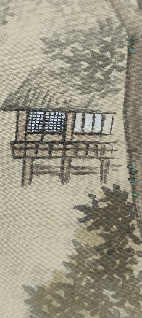 古玩字畫民國芳逸絹本山水立軸拍賣,當前價格400元