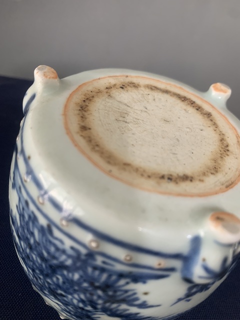 古玩陶瓷歲寒三友松竹梅青花三足筒式香爐拍賣,當前價格16000元
