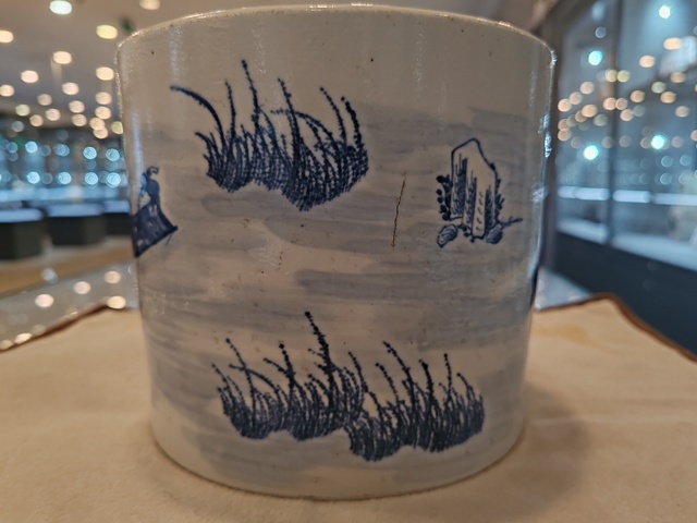 古玩陶瓷青花人物故事紋筆筒拍賣，當前價格8000元