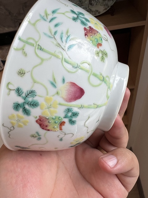 古玩陶瓷粉彩癩瓜碗拍賣，當前價格40000元