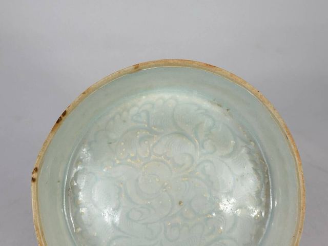 古玩陶瓷湖田窯影青釉鳳尾洗真品鑒賞圖