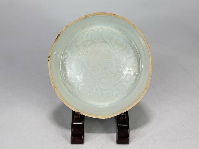 古玩陶瓷湖田窯影青釉鳳尾洗真品鑒賞圖