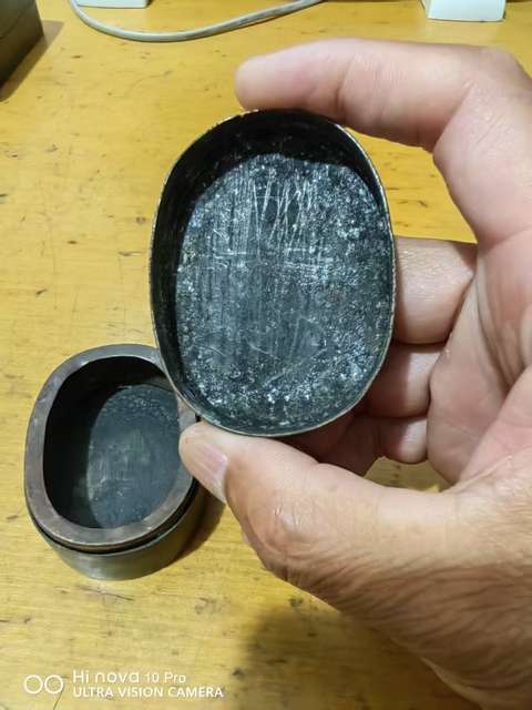 古玩銅器墨盒真品鑒賞圖