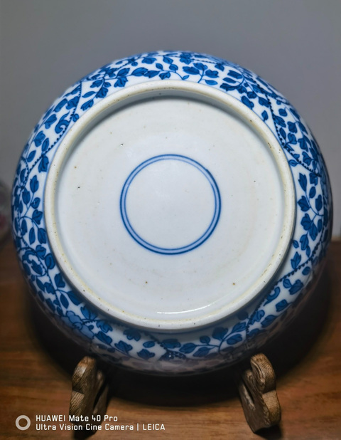 古玩陶瓷青花盤真品鑒賞圖