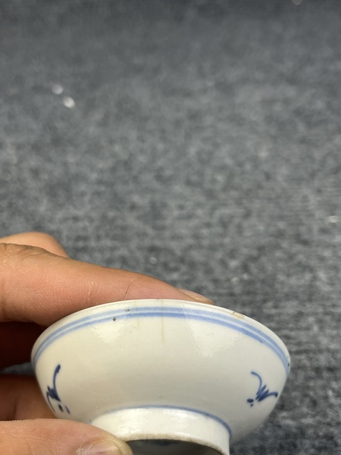 古玩陶瓷青花西番蓮煙碟拍賣，當前價格0元