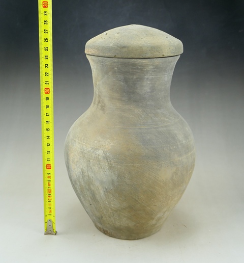 古玩陶瓷漢.灰陶漢壺(館藏級)拍賣,當前價格229元