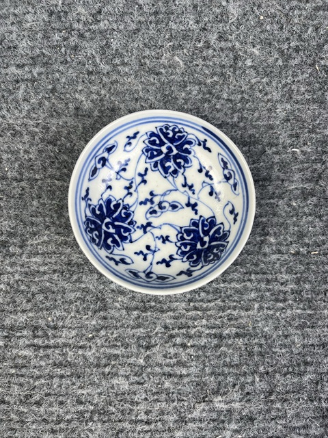 古玩陶瓷青花西番蓮煙碟拍賣,當前價格299元