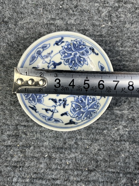 古玩陶瓷青花西番蓮煙碟拍賣,當前價格299元
