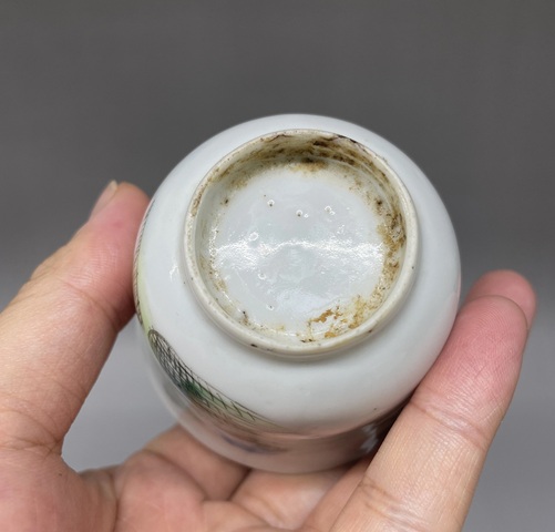 古玩陶瓷山水紋杯真品鑒賞圖