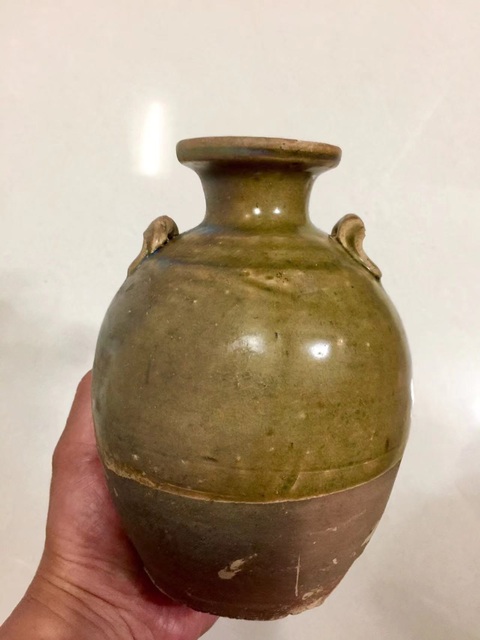 古玩陶瓷唐代-宣州窯窯變釉雙系瓶拍賣,當前價格3268元