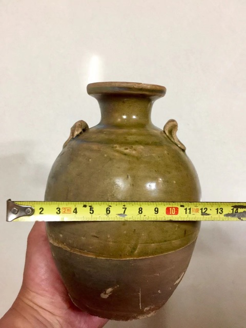 古玩陶瓷唐代-宣州窯窯變釉雙系瓶拍賣,當前價格3268元