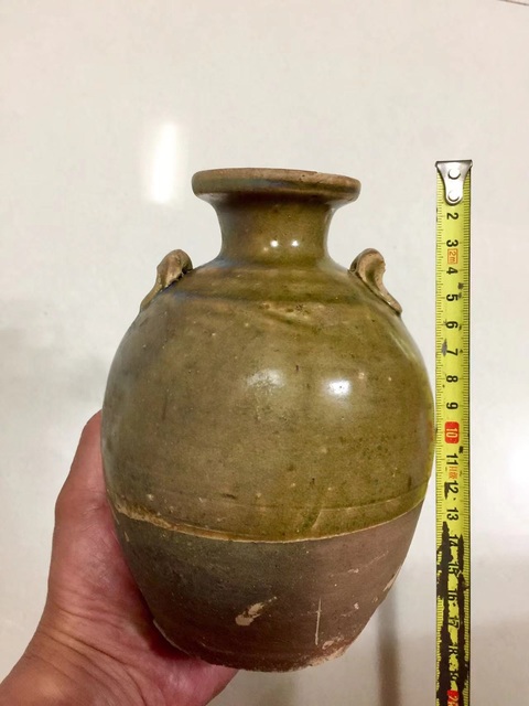 古玩陶瓷唐代-宣州窯窯變釉雙系瓶拍賣,當前價格3268元