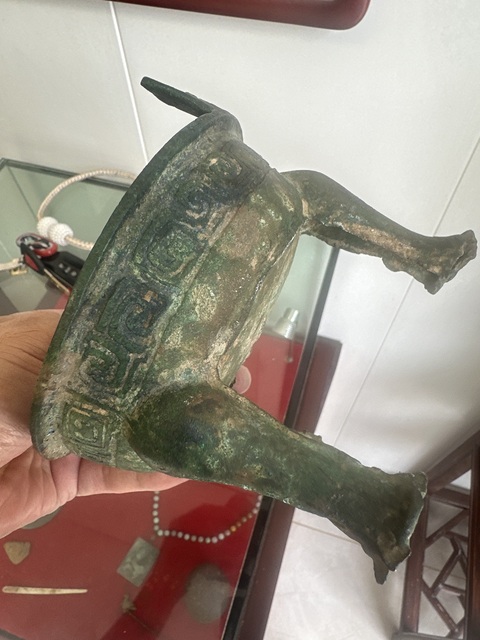 古玩銅器青銅三足鼎真品鑒賞圖