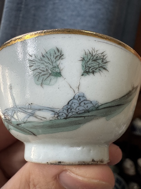 古玩陶瓷粉彩美人如玉茶杯（一對）拍賣，當前價格700元