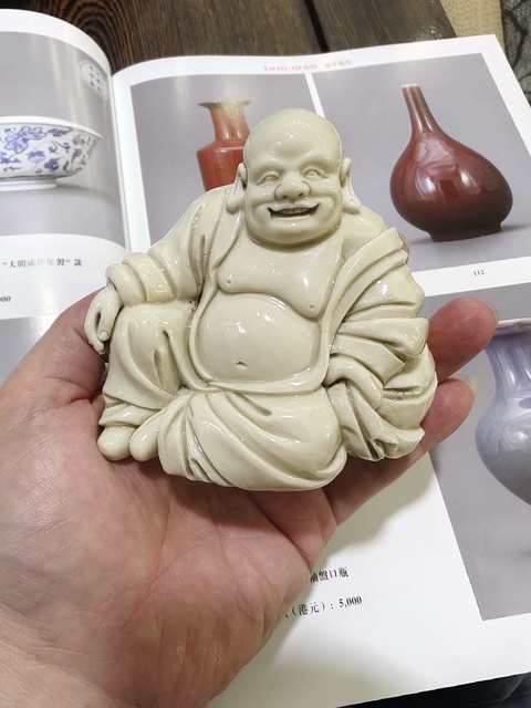 古玩陶瓷德化窯彌勒佛真品鑒賞圖