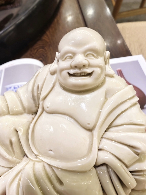 古玩陶瓷德化窯彌勒佛真品鑒賞圖
