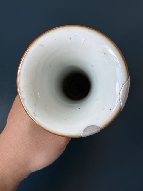 古玩陶瓷清·康熙線描青花束腰花觚拍賣,當前價格1800元