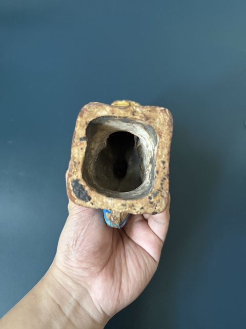 古玩陶瓷明·琺華彩獅子燈臺拍賣，當前價格1000元