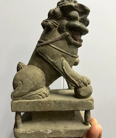 古玩雜項石雕獅子真品鑒賞圖